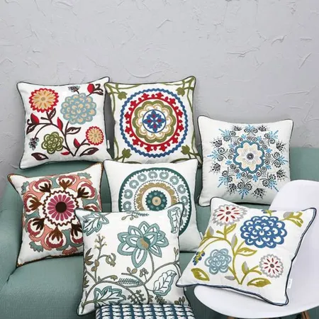 Canvas embroidered pillow Vintage Interior Design Mood Board by accentpillowcasebaby on Style Sourcebook
