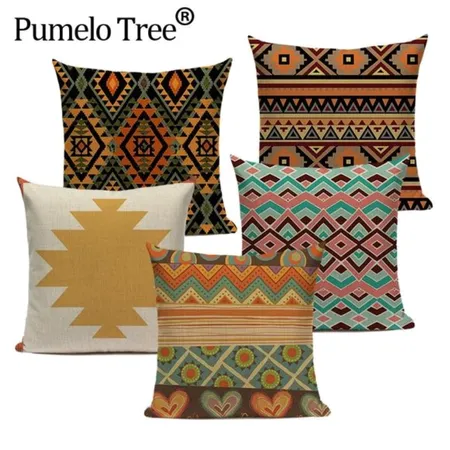 Boho Cushion Cover VillageTextil Plaid Interior Design Mood Board by accentpillowcasebaby on Style Sourcebook