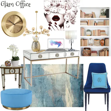 Glam Home Office Interior Design Mood Board by Berni_K on Style Sourcebook