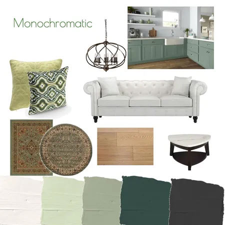 module 6 Monochromatic Interior Design Mood Board by ReneeAmato on Style Sourcebook