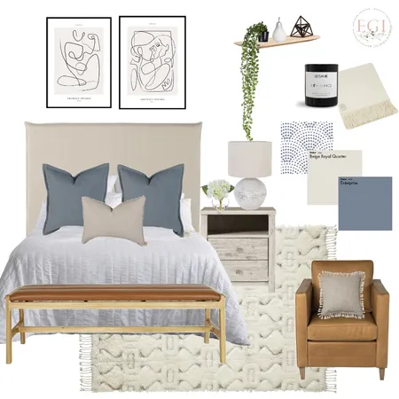Contemporary Bedroom Interior Design Mood Board by Eliza Grace Interiors on Style Sourcebook