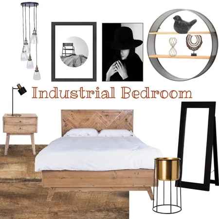 industrial bedroom Interior Design Mood Board by DadaDesign on Style Sourcebook