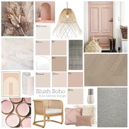 Blush Boho Interior Design Mood Board by edemichele on Style Sourcebook