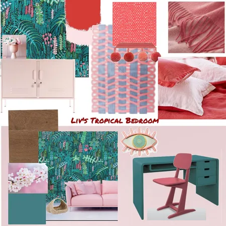 Liv's Tropical Bedroom Interior Design Mood Board by DSID on Style Sourcebook