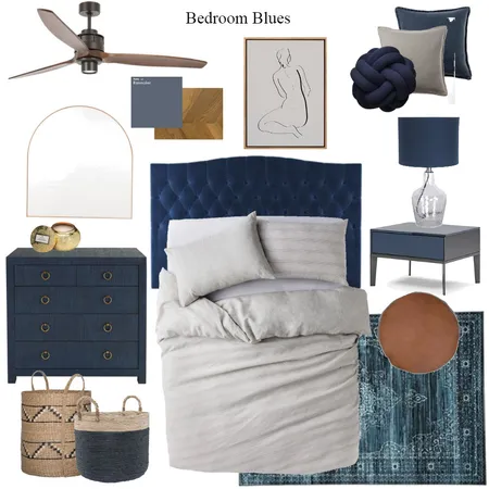 Bedroom Blues Interior Design Mood Board by ChristaGuarino on Style Sourcebook