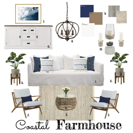Coastal Farmhouse Interior Design Mood Board by Divine Olive Designs on Style Sourcebook