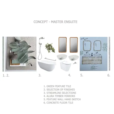 MASTER ENSUITE Interior Design Mood Board by Emerald Pear  on Style Sourcebook
