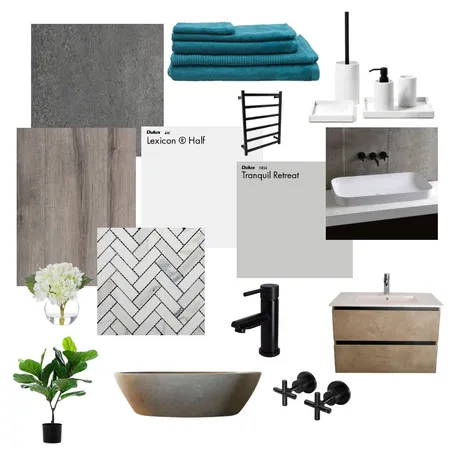 VERY GREY BATHROOM Interior Design Mood Board by nicoleldodds95 on Style Sourcebook