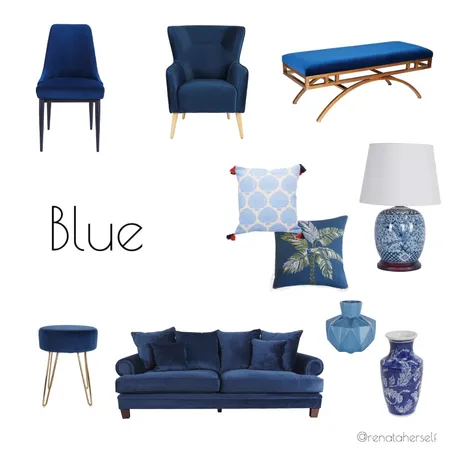 Blue Interior Design Mood Board by Renata on Style Sourcebook