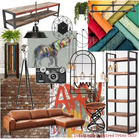Industrial Inspired Urban Chic Interior Design Mood Board by kripil0 on Style Sourcebook