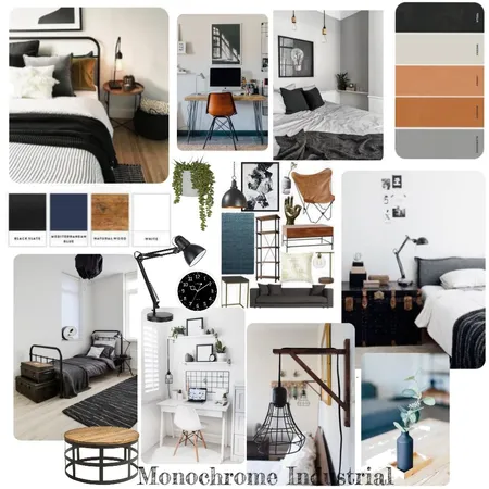 Monochrome Industrial Inspirational Moodboard Interior Design Mood Board by Juliebeki on Style Sourcebook