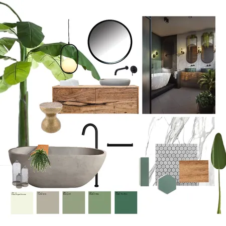 Tropical Bathroom Interior Design Mood Board by andreiacostacunha on Style Sourcebook