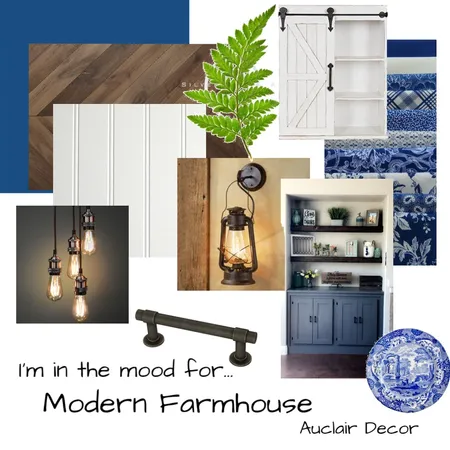 Modern Farmhouse Interior Design Mood Board by Auclair Decor on Style Sourcebook