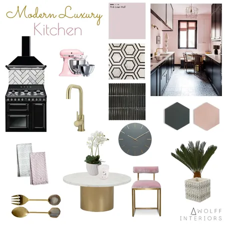 Modern Luxury Kitchen Interior Design Mood Board by awolff.interiors on Style Sourcebook