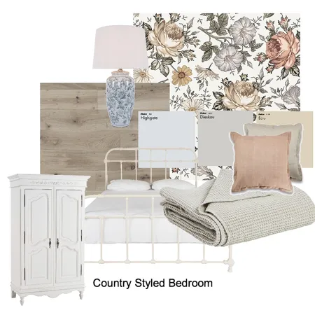 Country bedroom mood board Interior Design Mood Board by bridieclarke on Style Sourcebook