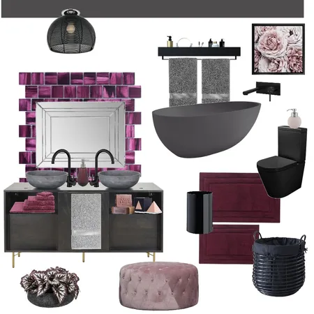 BURGUNDY MODERNISTA Interior Design Mood Board by YANNII on Style Sourcebook