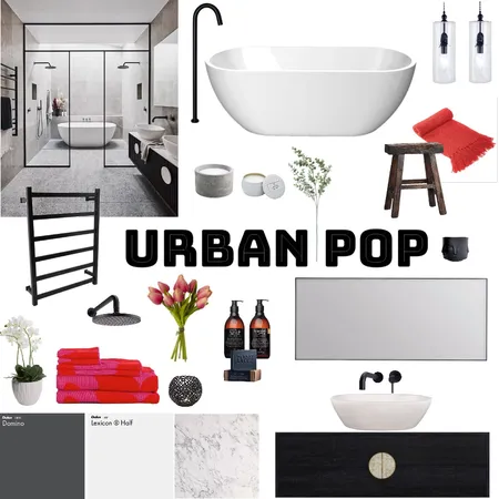 Urban Pop Bathroom Interior Design Mood Board by ny.laura on Style Sourcebook
