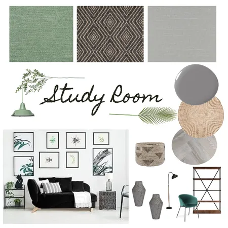 Study Room Interior Design Mood Board by indrapastorio on Style Sourcebook