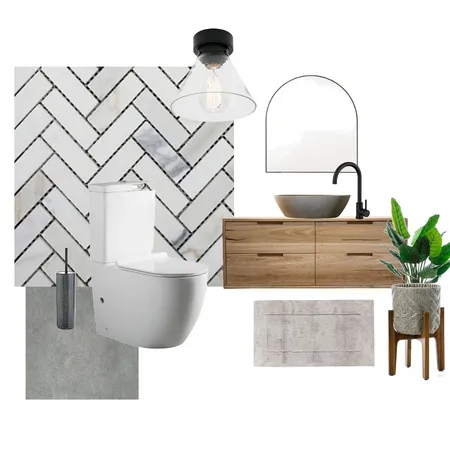 Monochrome with a touch of wood Interior Design Mood Board by janaelisa on Style Sourcebook