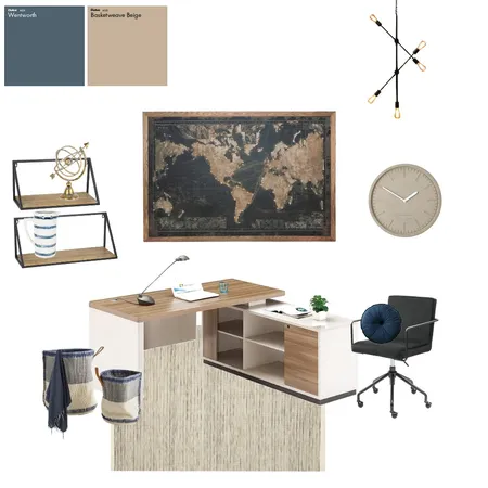 Sophisticated Study Interior Design Mood Board by Designs by Jess on Style Sourcebook