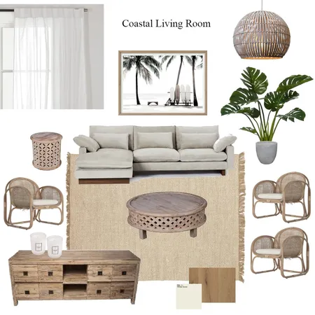 Coastal Living Room Interior Design Mood Board by ChristaGuarino on Style Sourcebook