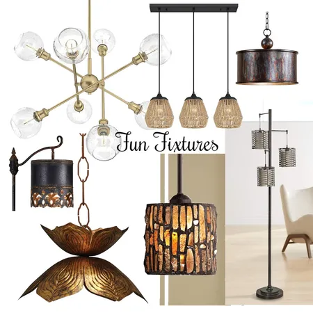 Fun Fixtures Interior Design Mood Board by Twist My Armoire on Style Sourcebook