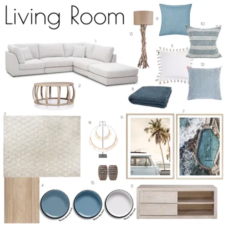 Coastal living room 1 Interior Design Mood Board by Ashleekeir on Style Sourcebook