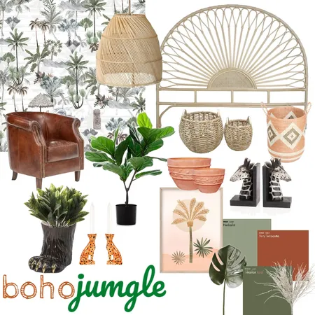 Boho Jungle Interior Design Mood Board by saige on Style Sourcebook
