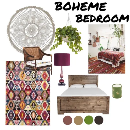 Boheme Bedroom Interior Design Mood Board by amjose on Style Sourcebook