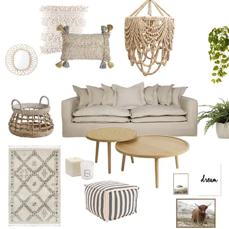Boho natural living room Interior Design Mood Board by Ivana B. on Style Sourcebook