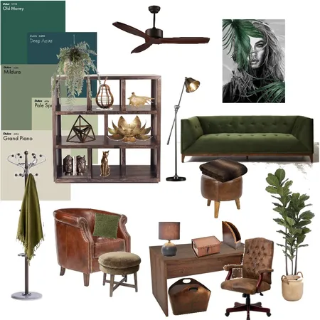 RUSTIC STUDY Interior Design Mood Board by YANNII on Style Sourcebook
