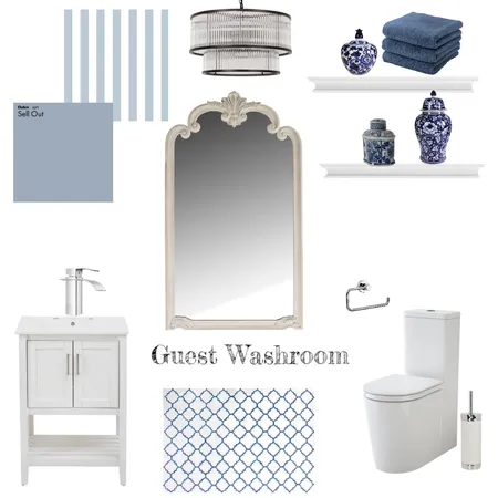 Guest Washroom Interior Design Mood Board by KB design on Style Sourcebook