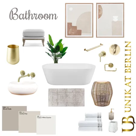 Bathroom gold Interior Design Mood Board by Nikola on Style Sourcebook