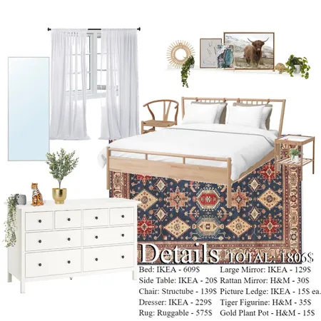 Bedroom - Bed side Interior Design Mood Board by marieanne.roux on Style Sourcebook