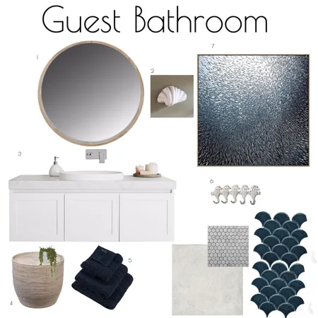 Guest Bathroom Interior Design Mood Board by Ashleekeir on Style Sourcebook