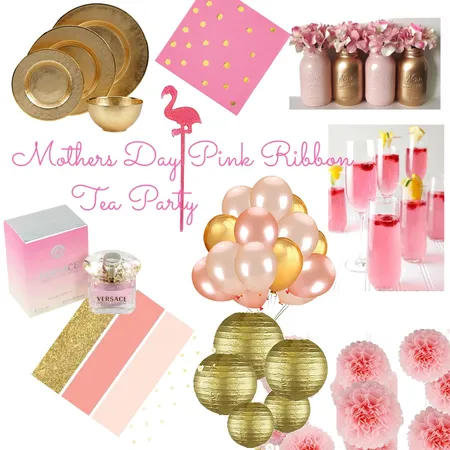 Mothers Day Pink Ribbon Tea Party Interior Design Mood Board by G3ishadesign on Style Sourcebook