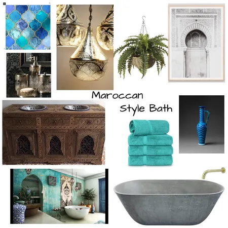 Maroccan Bathroom Interior Design Mood Board by LisaHaywood on Style Sourcebook