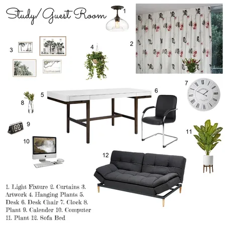 Study/Guest Room Module 9 Interior Design Mood Board by celesteseaman on Style Sourcebook