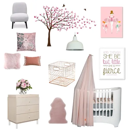 Princess's Nursery Interior Design Mood Board by Go Figure Creative Designs on Style Sourcebook