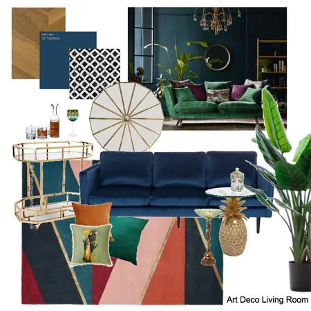 Art Deco Living room Interior Design Mood Board by bridieclarke on Style Sourcebook
