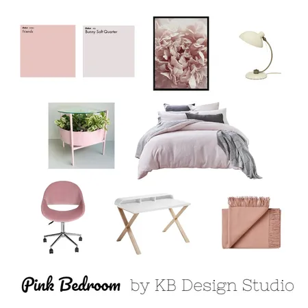 Pink Bedroom Interior Design Mood Board by KB Design Studio on Style Sourcebook