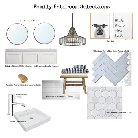 Family Bathroom Selections Interior Design Mood Board by BFD on Style Sourcebook