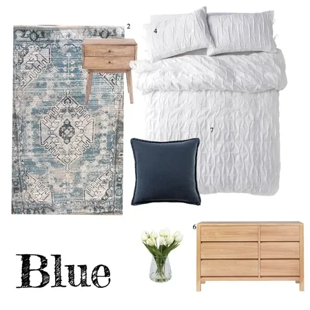 Bedroom Idea - Blue/brown Interior Design Mood Board by Niki on Style Sourcebook