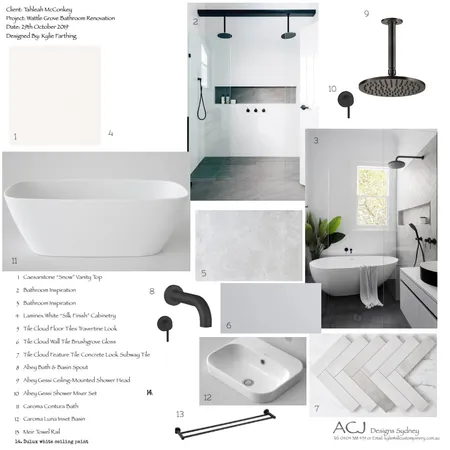 Tahleah MConkey - Wattle Grove Bathroom Renovation Interior Design Mood Board by AllCustomJoinery on Style Sourcebook
