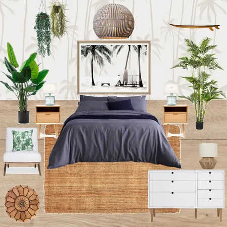 Tropical Bedroom Interior Design Mood Board by meganbendett1 on Style Sourcebook