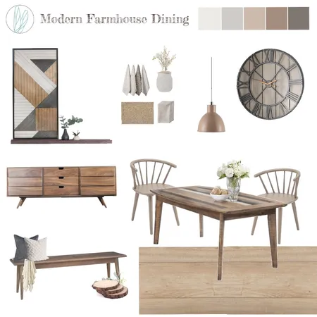 Modern Farmhouse Dining Interior Design Mood Board by Designer's Instinct on Style Sourcebook