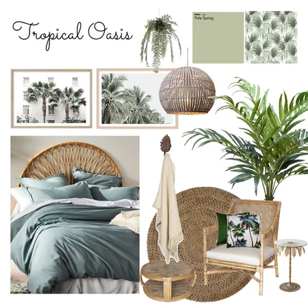 Tropical Oasis Bedroom Interior Design Mood Board by Elisa91 on Style Sourcebook