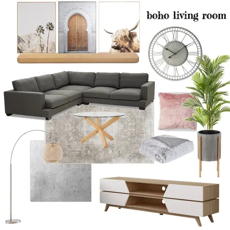 Boho Living Room Interior Design Mood Board by julzt on Style Sourcebook