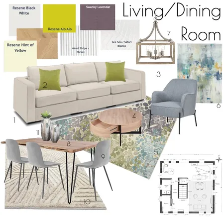 Living/Dining Room - Assignment 9 Interior Design Mood Board by ooghedo on Style Sourcebook
