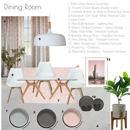 Module 9 - Dining Room Interior Design Mood Board by ShontaeR on Style Sourcebook
